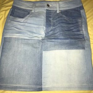 H&M patchwork denim skirt NWOT